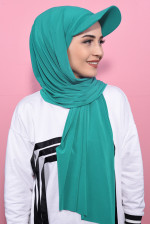 Boneli Şapka Şal Mint Yeşili