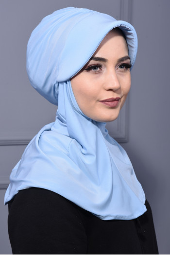 Spor Şapka Scarf Bebe Mavisi