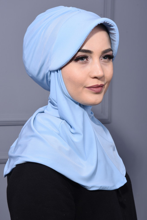 Spor Şapka Scarf Bebe Mavisi