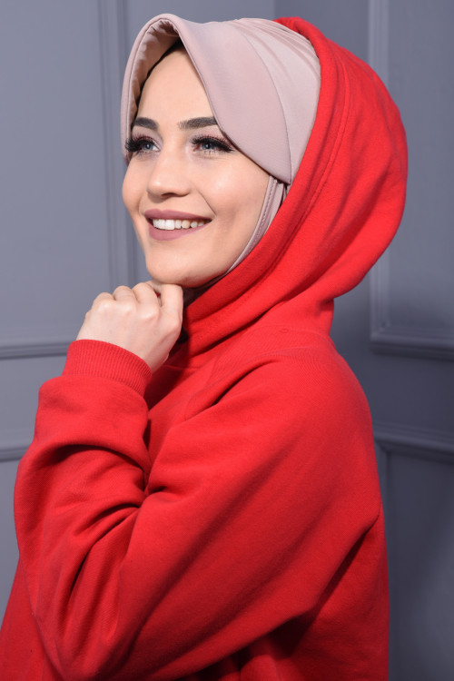 Spor Şapka Scarf Bej