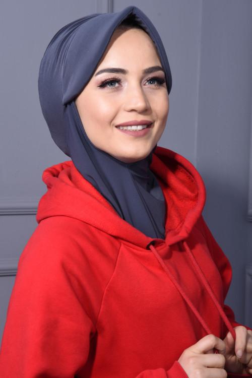 Spor Şapka Scarf Füme