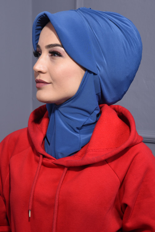 Spor Şapka Scarf İndigo