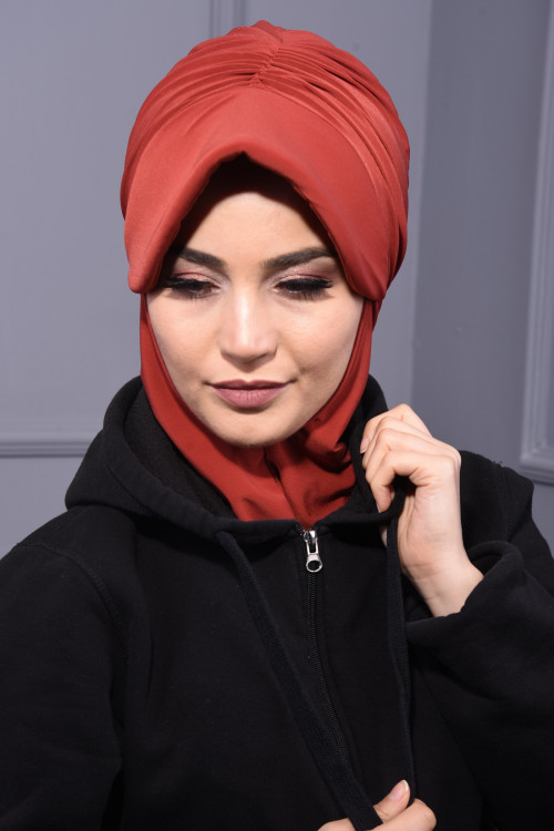 Spor Şapka Scarf Kİremit