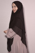 Sufle Khimar Hazır Peçeli Şifon Kahverengi Sufle Khimar Hazır Peçeli Şifon Kahverengi