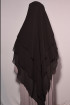 Sufle Khimar Hazır Peçeli Şifon Kahverengi Sufle Khimar Hazır Peçeli Şifon Kahverengi