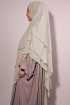 Hazır Şifon Sufle Khimar Peçeli Üç Katlı Bej Hazır Şifon Sufle Khimar Peçeli Üç Katlı Bej