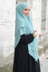 Peçeli Hazır Şifon Sufle Khimar Mint Yeşili Peçeli Hazır Şifon Sufle Khimar Mint Yeşili