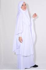Tunik Etek Sufle Şal Takım Beyaz