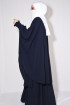 Tunik Etek Sufle Şal Takım Lacivert