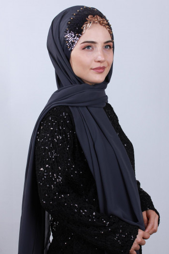 Tasarım Prenses Şal Füme 