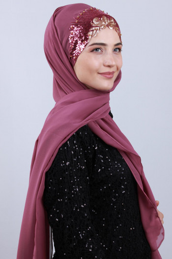 Tasarım Prenses Şal Gül Kurusu 