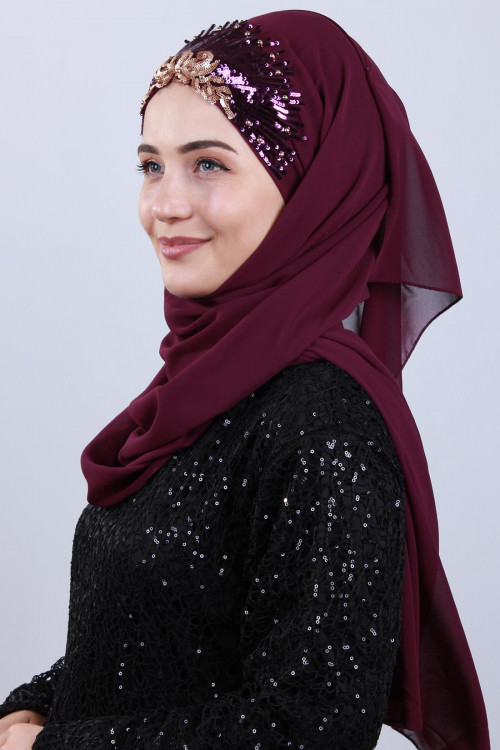 Tasarım Prenses Şal Mürdüm Tasarım Prenses Şal Mürdüm