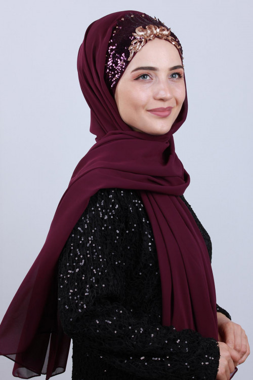 Tasarım Prenses Şal Mürdüm Tasarım Prenses Şal Mürdüm
