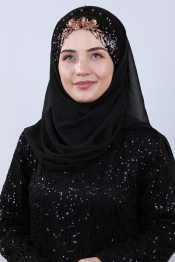 Tasarım Prenses Şal Siyah 