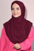 Hazır 3 Bantlı Tesettür Pileli Hijab Bordo Hazır 3 Bantlı Tesettür Pileli Hijab Bordo