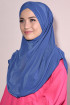 3 Bantlı Hazır Tesettür Sandy Hijab İndigo 3 Bantlı Hazır Tesettür Sandy Hijab İndigo