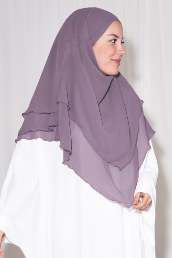 Orta Boy Sufle Khimar Şal Rose