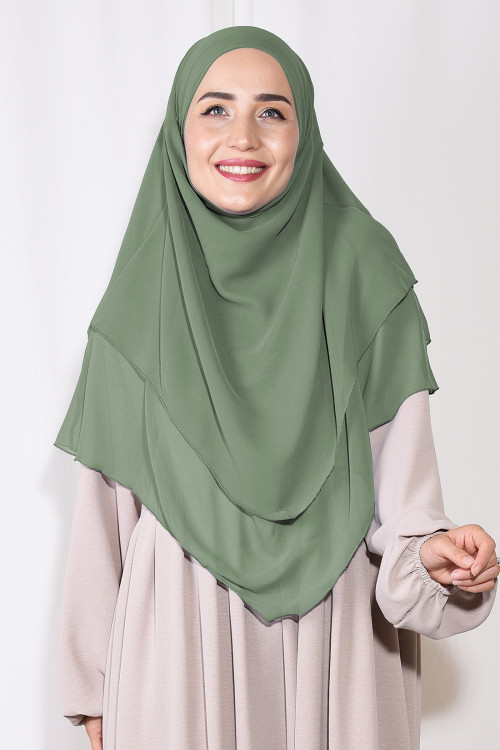 Orta Boy Sufle Khimar Soft Yeşil Orta Boy Sufle Khimar Soft Yeşil