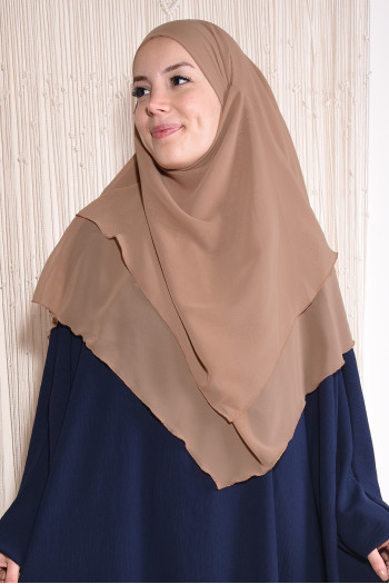 Hazır Orta Boy Sufle Khimar Taba