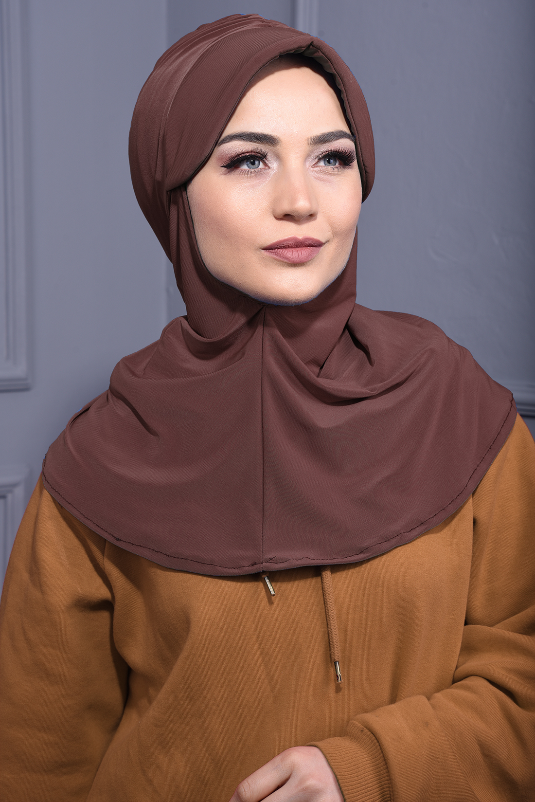Spor Şapka Scarf Acı Kahve - 164-22 - nowascarf.com