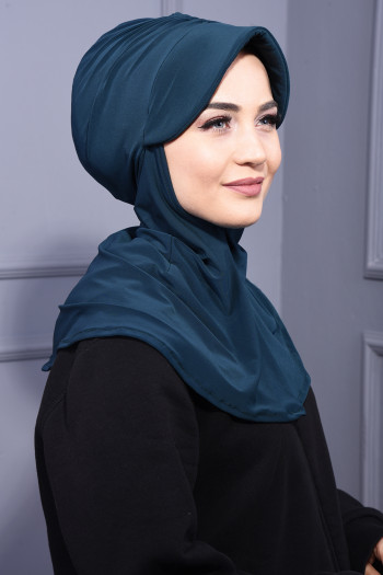 Spor Şapka Scarf Petrol