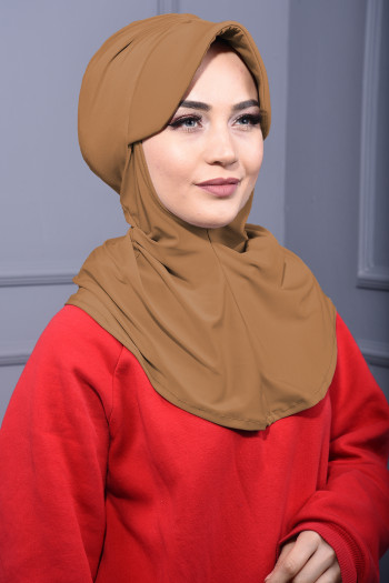 Spor Şapka Scarf Taba